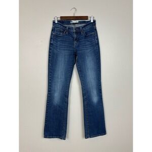 Levis Jeans Womens‎ 6M Blue 529 Curvy Boot Cut Whiskered Mid Rise Denim